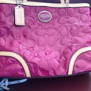Pink Patent Leather Coach Bag
